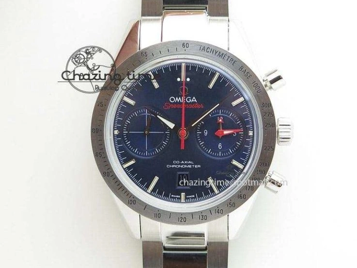 0403 Speedmaster Racing Master SS HKF Best Edition Black White Dial on SS Bracelet A Upgraded 7807